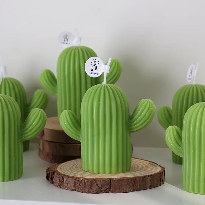 1PC Vela perfumada de cactus Cera de soja Velas aromáticas