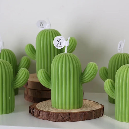 1PC Vela perfumada de cactus Cera de soja Velas aromáticas