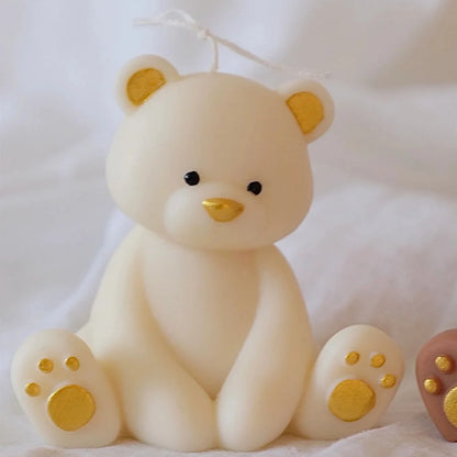 Vela aromatica oso sentado 3D hecho a mano