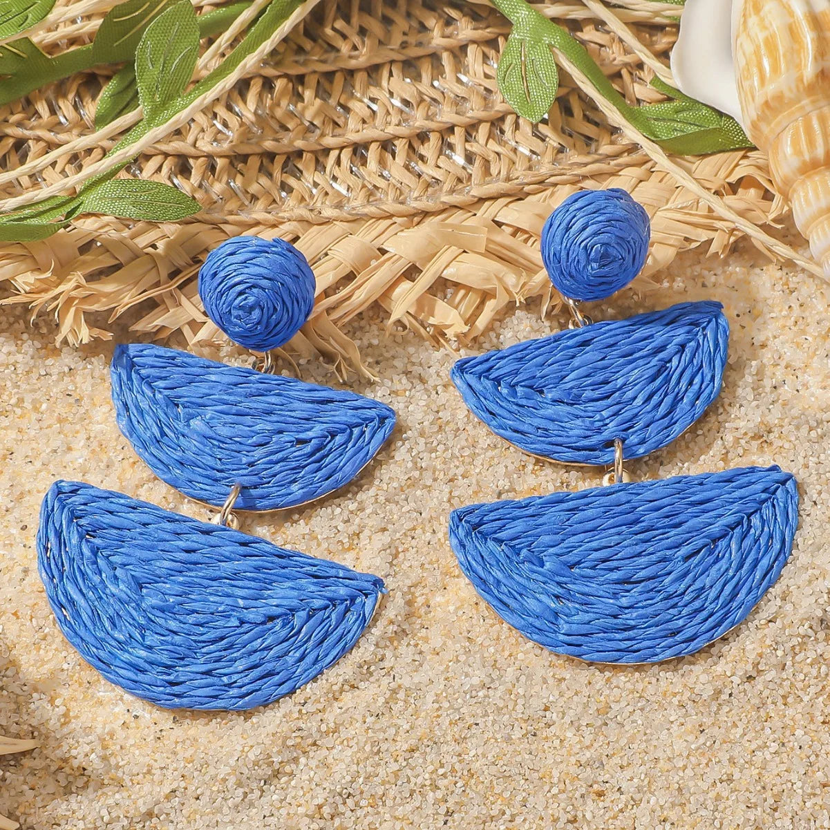 Pendientes colgantes de flores elegantes de Bohemia