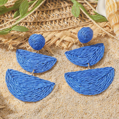 Pendientes colgantes de flores elegantes de Bohemia