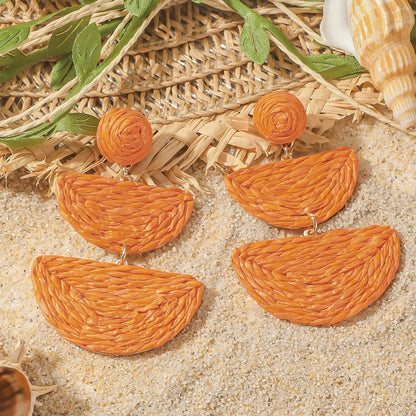 Pendientes colgantes de flores elegantes de Bohemia