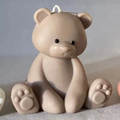 Vela aromatica oso sentado 3D hecho a mano