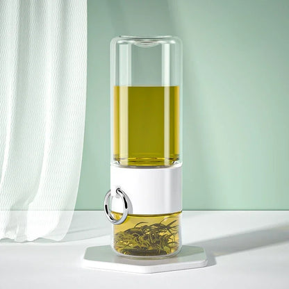 Taza de separación de agua de té de 350ml, botella de agua de plástico