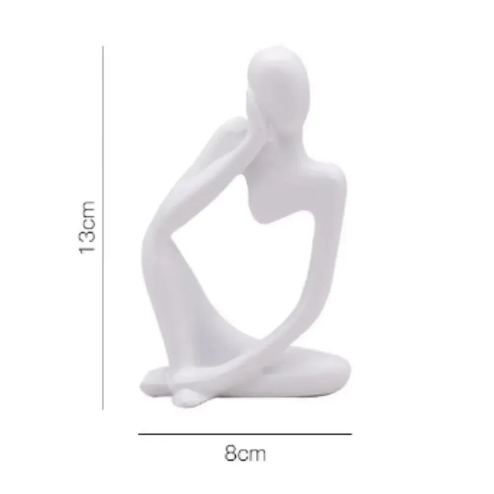 Figura mini pensador, escultura abstracta moderna
