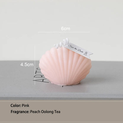 Velas aromáticas perfumadas en forma de concha Velas de cera de soja natural
