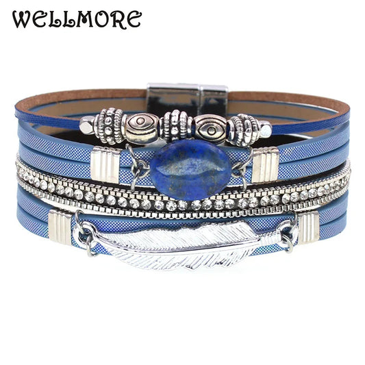 Natural stone charm bracelets