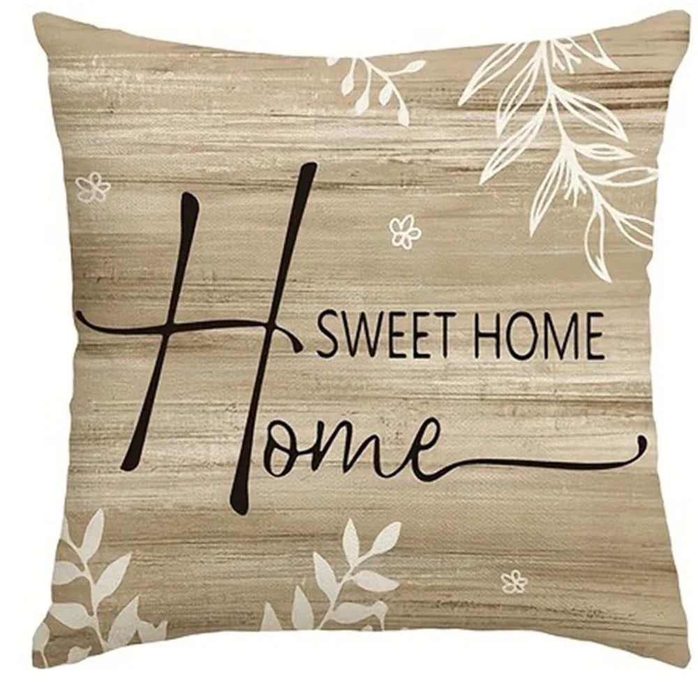 Funda de almohada decorativa para el hogar, diseño de patrón de pájaro, flor y planta, suave y cómoda