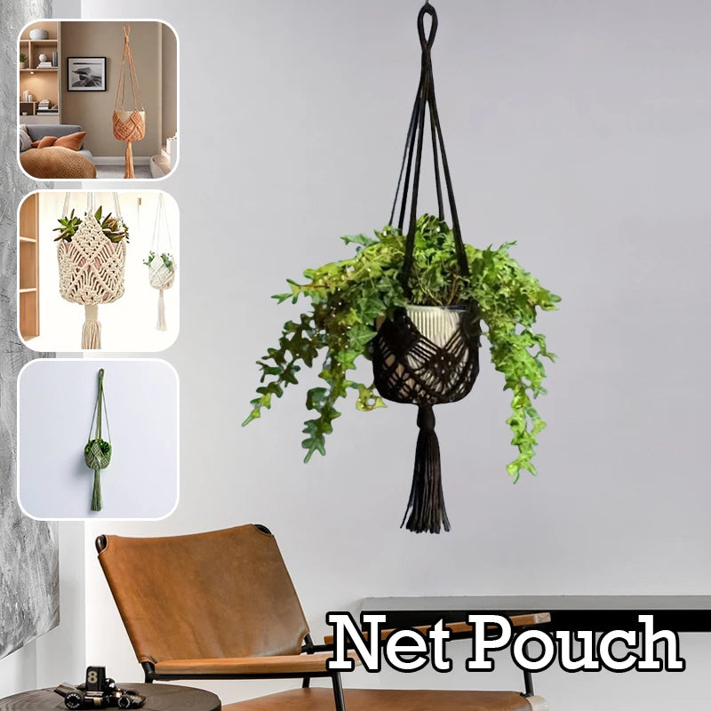 Colgador de plantas boho, interior y exterior
