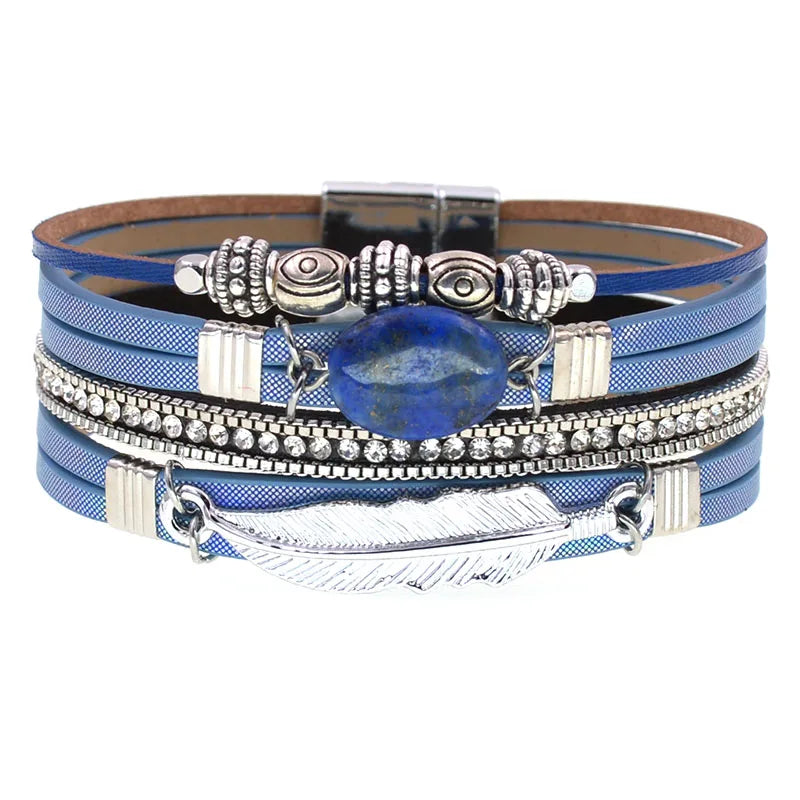 Pulseras de encanto de piedra natural