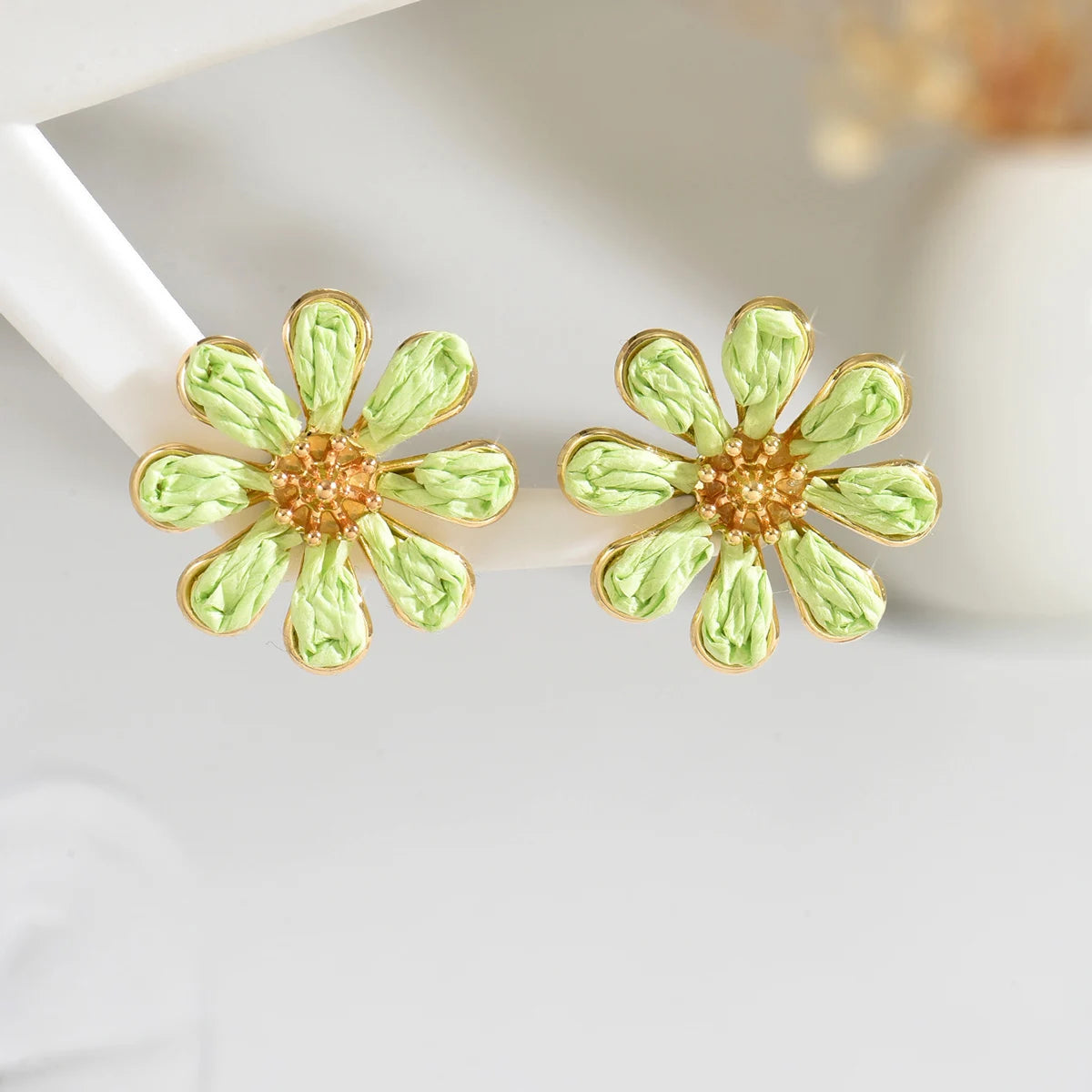 Pendientes de Flor Hecho a Mano