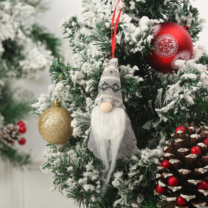 Gnomos sin rostro de decoración del árbol de Navidad