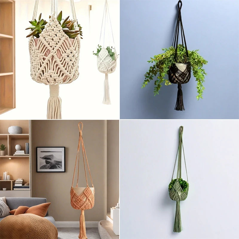 Colgador de plantas boho, interior y exterior