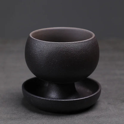 Taza de té y café creativa y platillo cerámica vintage