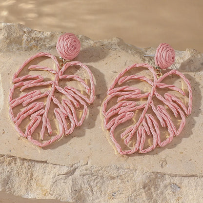 Pendientes colgantes de flores elegantes de Bohemia