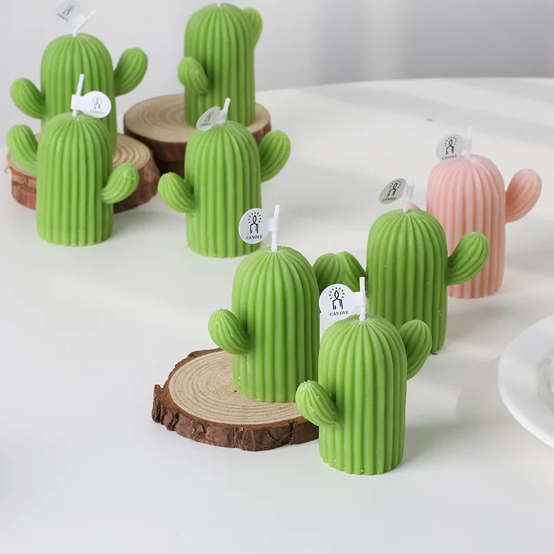1PC Vela perfumada de cactus Cera de soja Velas aromáticas