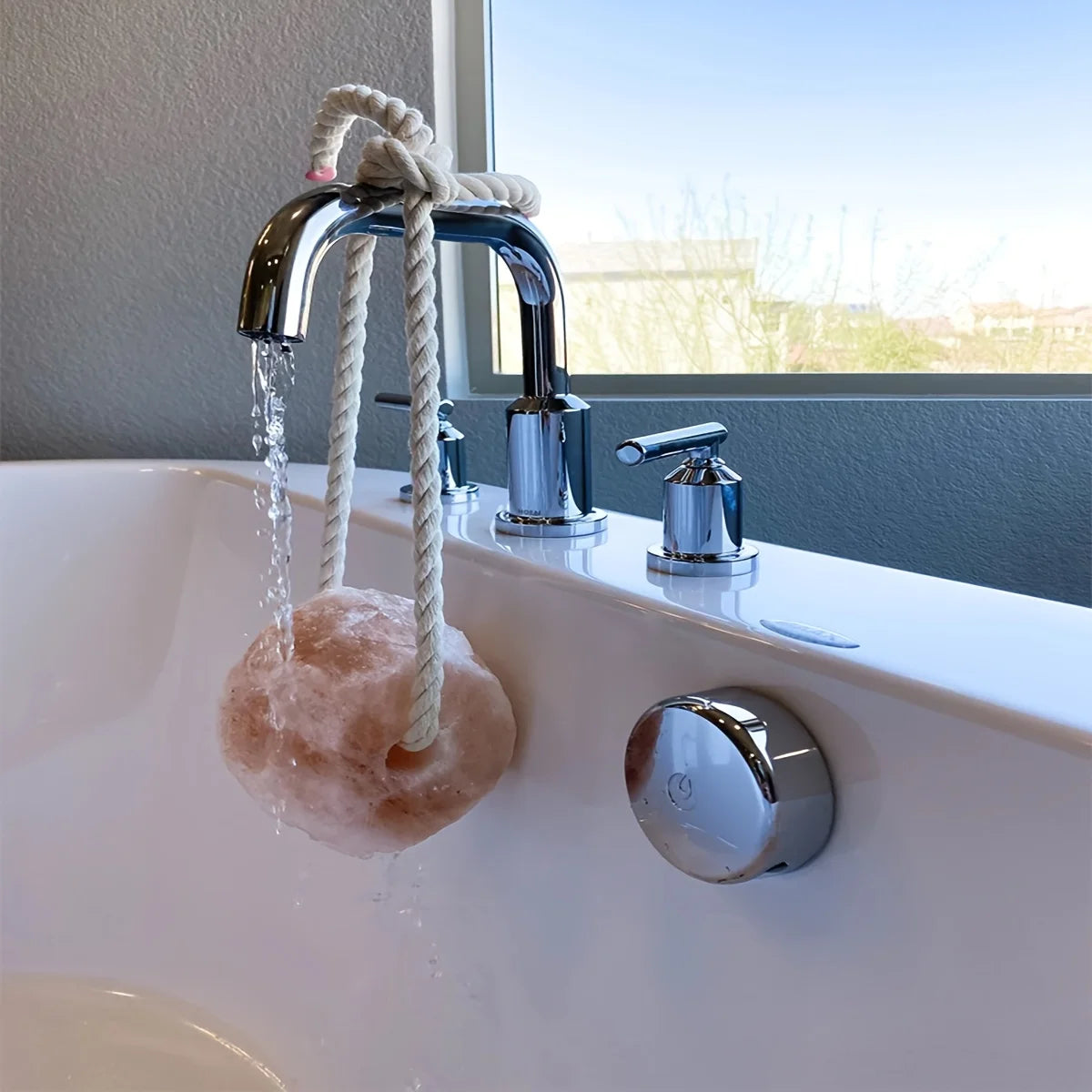 Roca de sal de baño y ducha sal del Himalaya