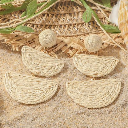 Pendientes colgantes de flores elegantes de Bohemia