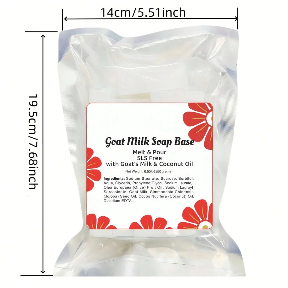 Jabón 250 g de glicerina para derretir y verter para regalo de manualidades, hidratante y suave para la piel, perfecto para hacer jabón