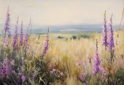 Lienzo natural Flor púrpura