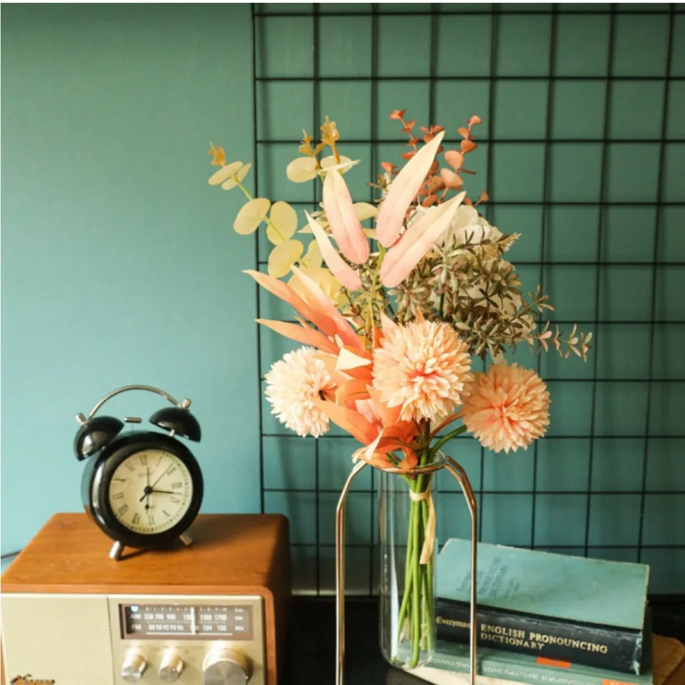 Ramos de terracota boho Flores artificiales de seda