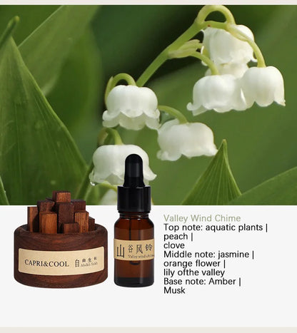 Aceite esencial natural con gotero de vidrio Palos de madera de nogal negro