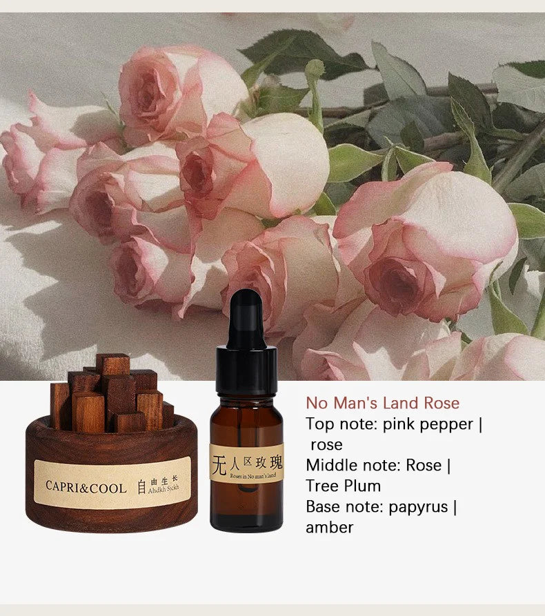 Aceite esencial natural con gotero de vidrio Palos de madera de nogal negro