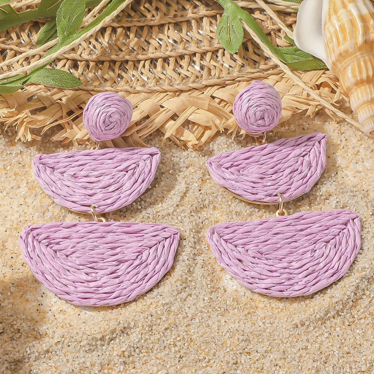 Pendientes colgantes de flores elegantes de Bohemia