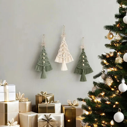 Árbol de Navidad Colgante Tejido  Macramé