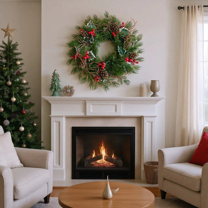 Guirnalda navideñas de bayas rojas