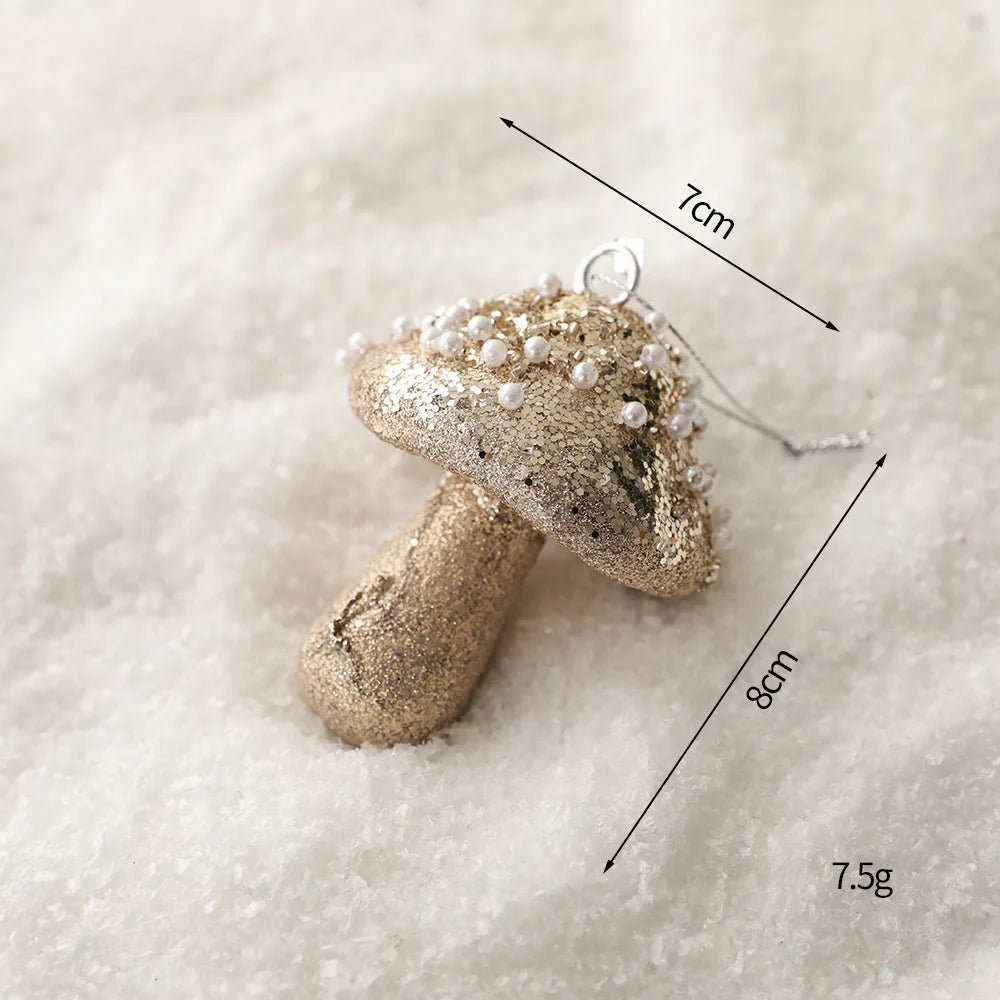 Decoración de árbol de Navidad de lentejuelas con purpurina