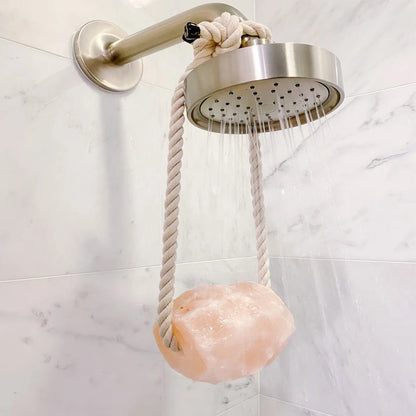 Roca de sal de baño y ducha sal del Himalaya