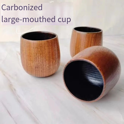 Taza de té de madera maciza natural