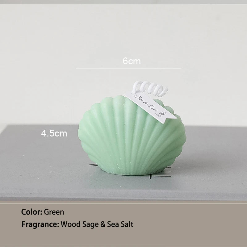 Velas aromáticas perfumadas en forma de concha Velas de cera de soja natural
