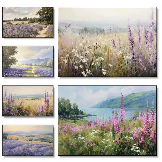 Natural canvas Purple flower