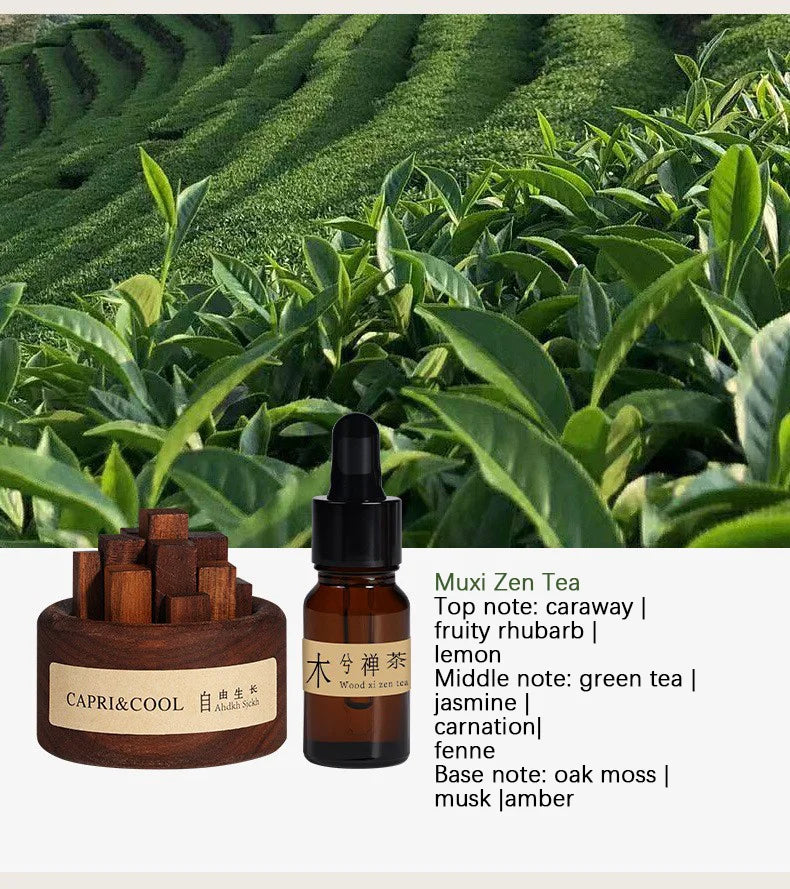 Aceite esencial natural con gotero de vidrio Palos de madera de nogal negro