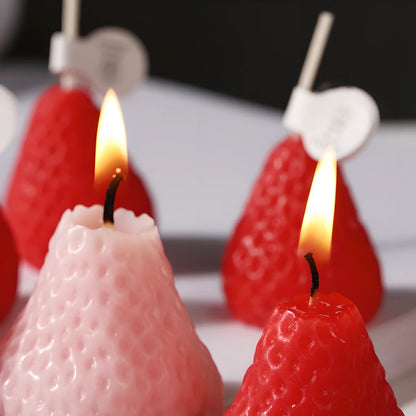 Velas fresas en miniatura perfumadas