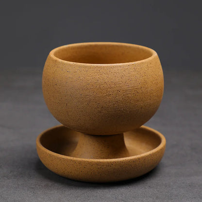 Taza de té y café creativa y platillo cerámica vintage