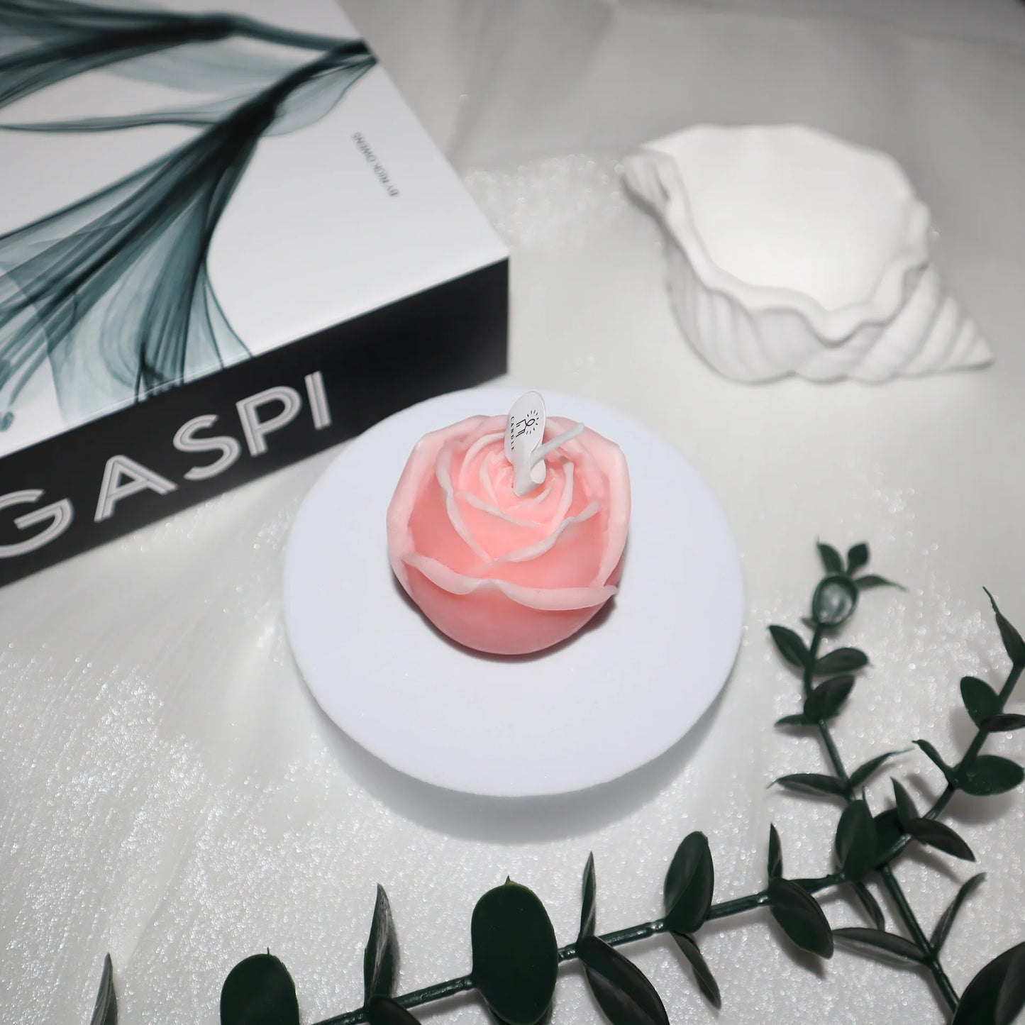 Vela rosa decorativa perfumada Aromaterapia