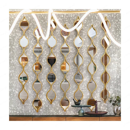 Espejo de pared de hierro forjado gota de agua