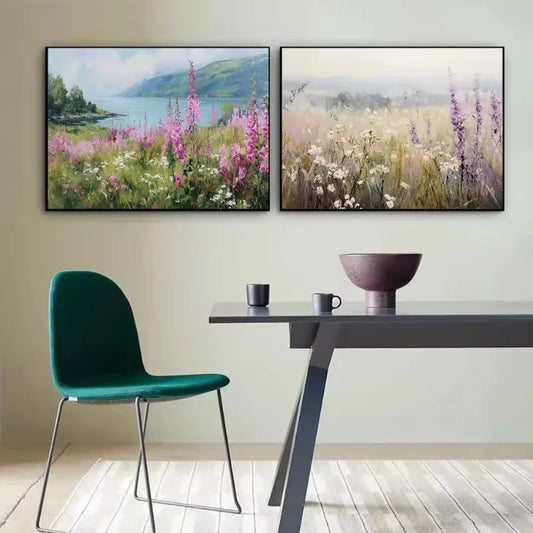 Natural canvas Purple flower