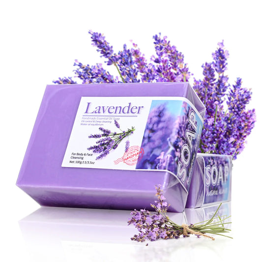 Jabón de aceite esencial de lavanda orgánico natural Jabón hecho a mano