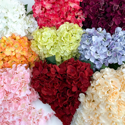 Hortensia Artificial Pequeña Rama Flor de Seda