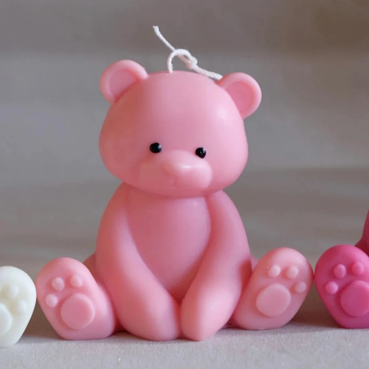 Vela aromatica oso sentado 3D hecho a mano