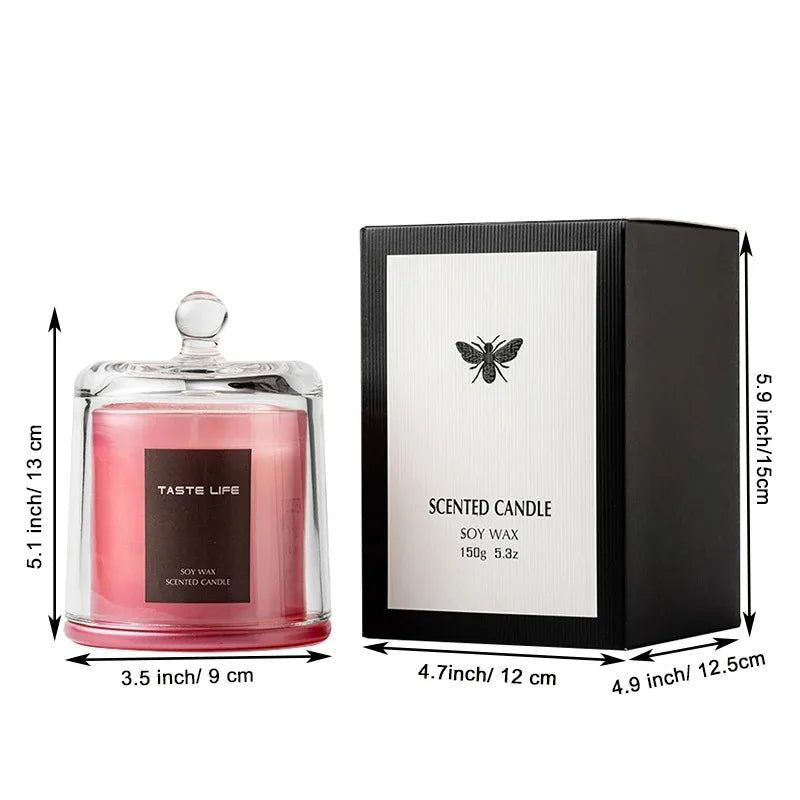 Vela perfumada en tarro vela relajante, de soja natural