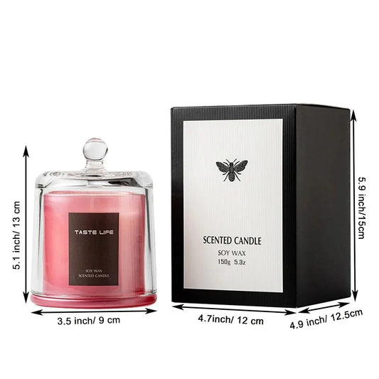 Vela perfumada en tarro vela relajante, de soja natural