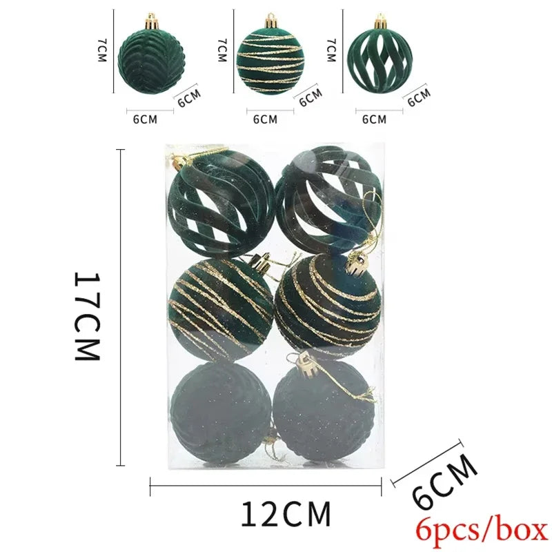 6 pieces/box 6 cm Christmas Balls