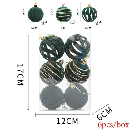 6 pieces/box 6 cm Christmas Balls
