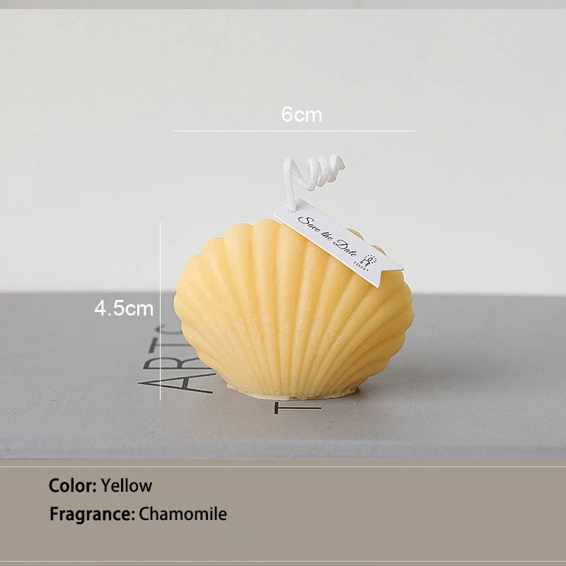 Velas aromáticas perfumadas en forma de concha Velas de cera de soja natural