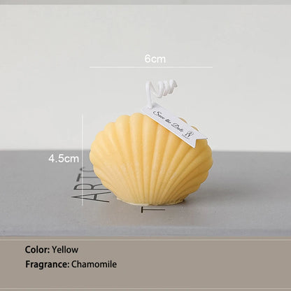 Velas aromáticas perfumadas en forma de concha Velas de cera de soja natural